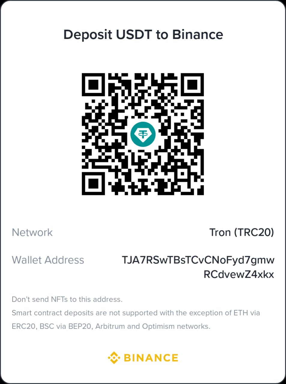 QR Code USDT
